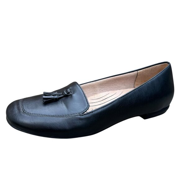 Life Stride Ballad Black Comfort Loafers Flats Tassel Arch Support Womens Size 7 - Picture 1 of 15
